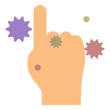 Viruses and fingerのイラスト素材
