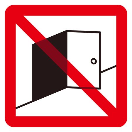 No open door markのイラスト素材