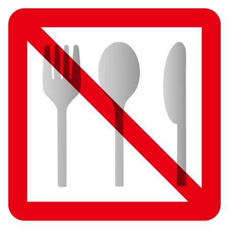 No Meal signのイラスト素材