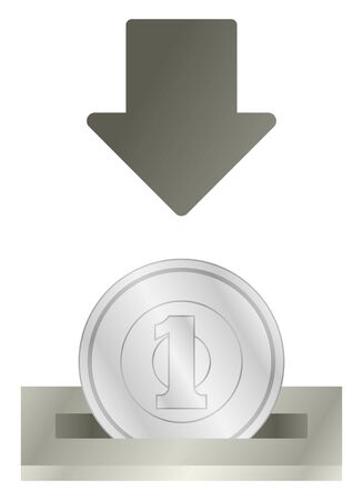 1 yen slotのイラスト素材