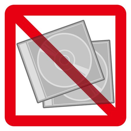 No disc cases signのイラスト素材