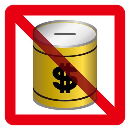No dollar savings signのイラスト素材