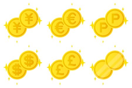Currency Symbols and Coin Setsのイラスト素材