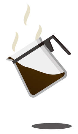 Pour the coffee isolated vector illustrationのイラスト素材