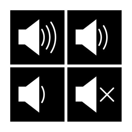 Volume icon set isolated vector illustrationのイラスト素材