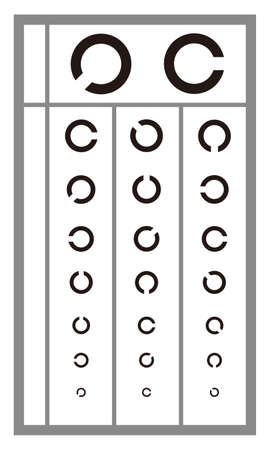 eye test chart isolated vector illustrationのイラスト素材