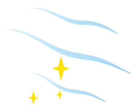 Cool winds isolated vector illustrationのイラスト素材