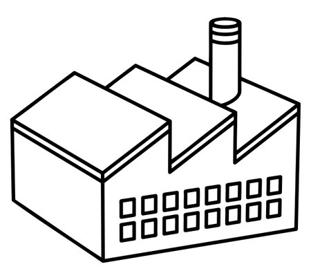 A factory isolated vector illustration.のイラスト素材