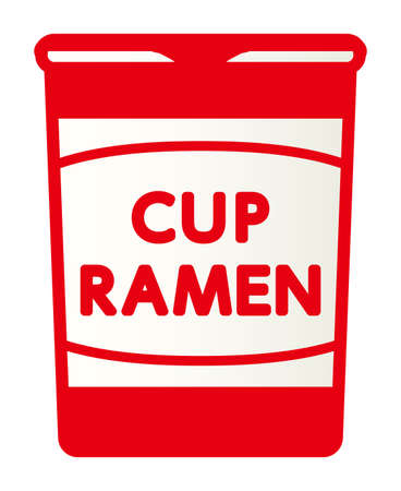 A CUP RAMEN isolated vector illustration.のイラスト素材