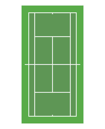 Tennis court isolated vector illustration.のイラスト素材