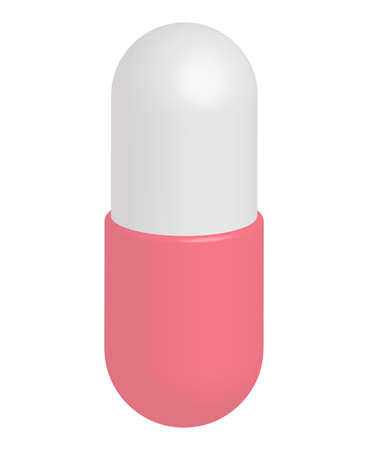 Medicine capsule isolated vector illustration.のイラスト素材