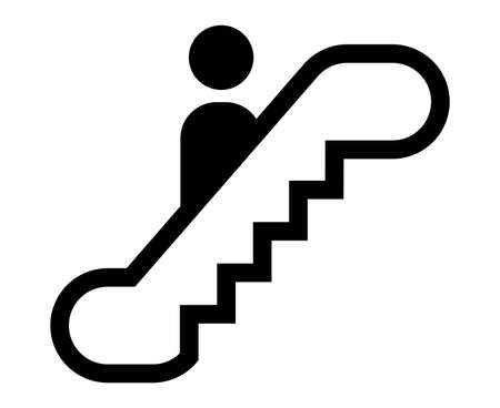 Escalator icon isolated vector illustration.のイラスト素材