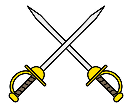 Western sword isolated vector illustration.のイラスト素材