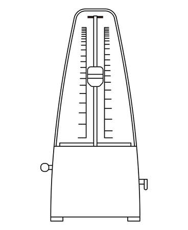 A metronome isolated vector illustration.のイラスト素材