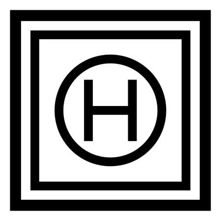 A heliport isolated vector illustration.のイラスト素材