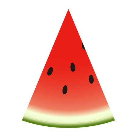 Cut watermelon isolated vector illustration.のイラスト素材