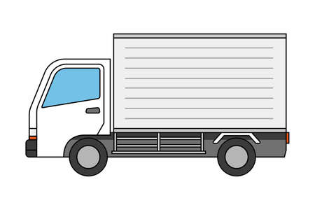 A truck isolated vector illustration.のイラスト素材