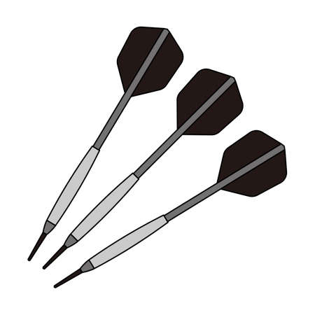 Darts Arrows isolated vector illustration.のイラスト素材