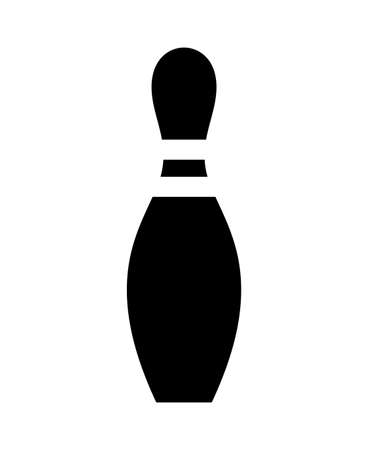 Bowling pin isolated vector icon.のイラスト素材