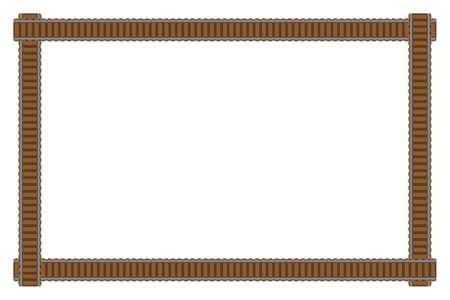 Railway line frameãisolated vector illustration.のイラスト素材