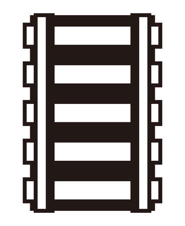 Railway line isolated vector illustration.のイラスト素材
