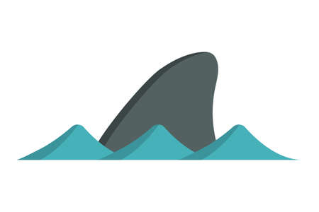 Shark fin isolated vector illustration.のイラスト素材