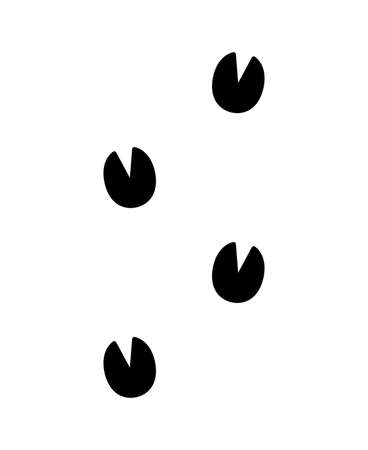 Horse footprints isolated vector illustration.のイラスト素材