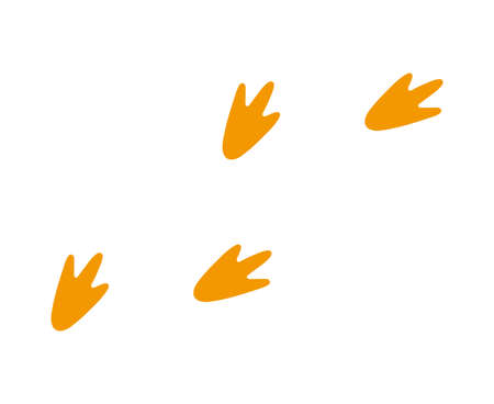 Penguin Footprintsãisolated vector illustration.のイラスト素材