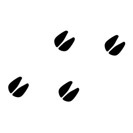 Pig footprints isolated vector illustration.のイラスト素材