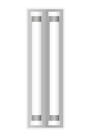 Fluorescent lamp isolated vector illustration.のイラスト素材