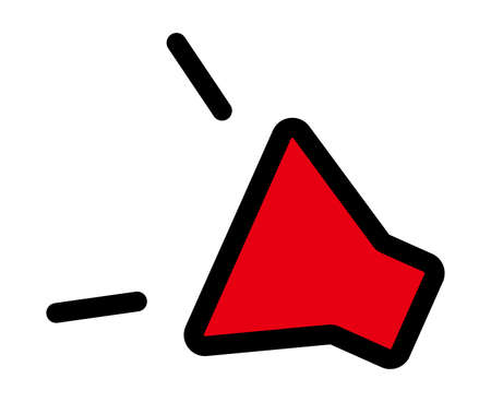 Announcement megaphone isolated vector illustration.のイラスト素材