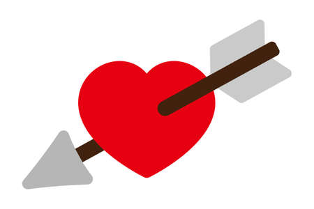 An arrow through the heart.のイラスト素材