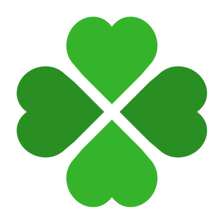 Four leaf clover isolated vector illustration.のイラスト素材
