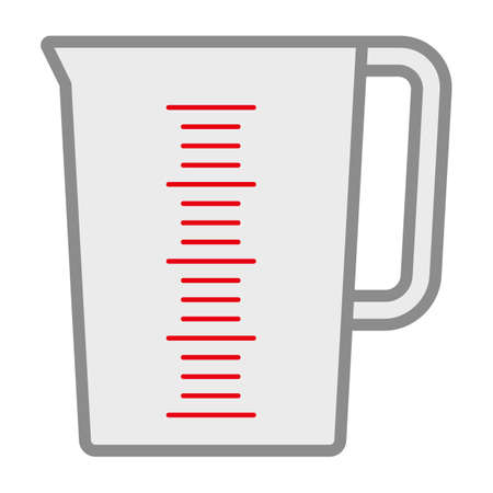 Measuring cup isolated vector illustration.のイラスト素材