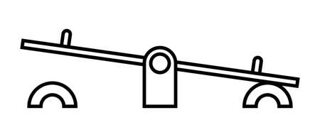 A seesaw isolated vector illustration.のイラスト素材