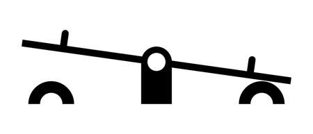 A seesaw isolated vector illustration.のイラスト素材
