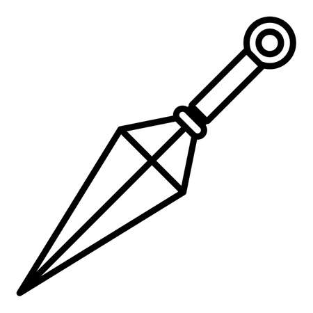 Ninja kunai isolated vector illustration.のイラスト素材