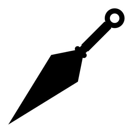 Ninja kunai isolated vector illustration.のイラスト素材