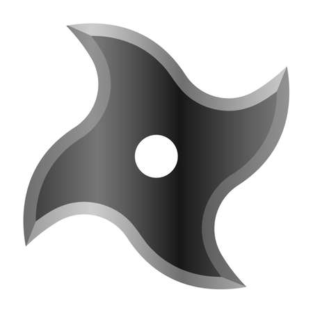 Ninja Shuriken isolated vector illustration.のイラスト素材