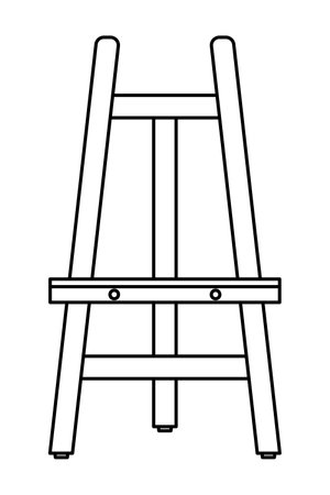 An easel isolated vector silhouette.のイラスト素材