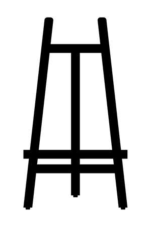 An easel isolated vector silhouette.のイラスト素材