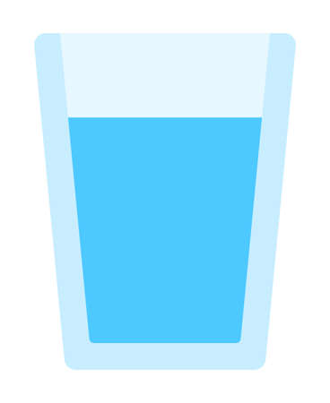 A glass of water isolated vector illustration.のイラスト素材