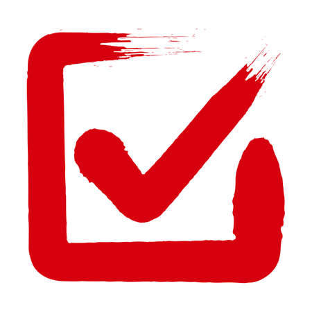 Check mark written with a brush.のイラスト素材