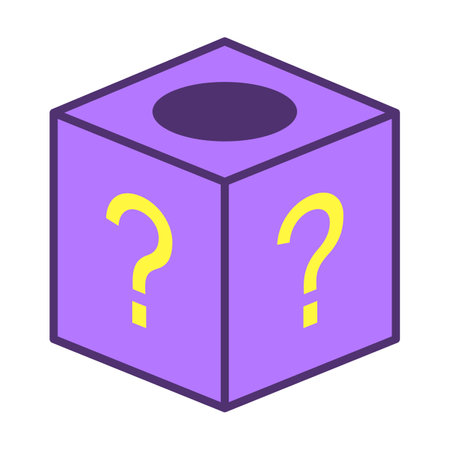 Question box isolated vector illustration.のイラスト素材