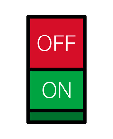 Power switch isolated vector illustration.のイラスト素材
