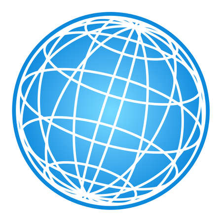 Spherical image of the world, earth and network.のイラスト素材