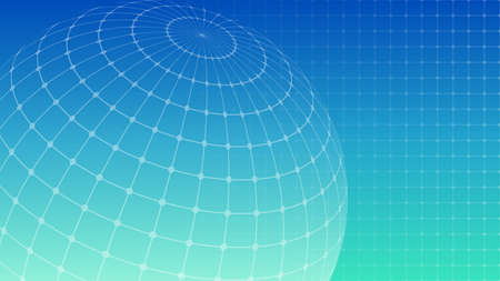 Spherical background of world, earth and network.