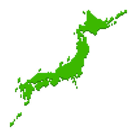 A dot-style map of Japan.のイラスト素材