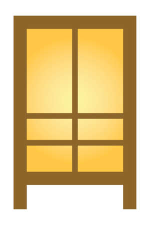 Japanese-style lamp isolated vector illustration.のイラスト素材