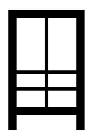 Japanese-style lamp isolated vector silhouette.のイラスト素材
